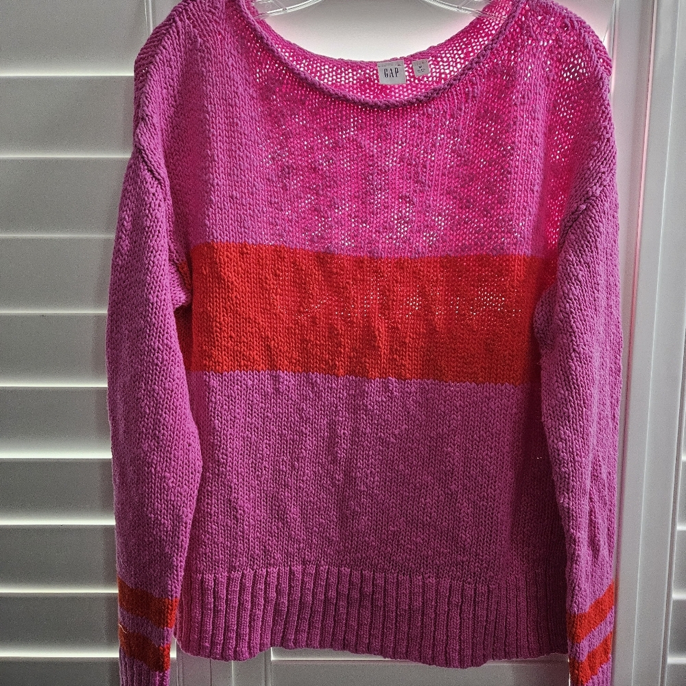 Gap Pink and Red Women's Sweater Size M - Picture 3 of 14